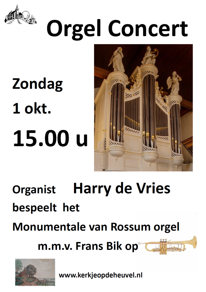 Poster Orgel Concert 1 oktober
