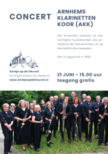 Concert - Arnhems Klarinetten Koor